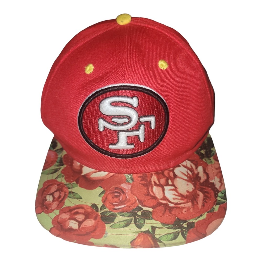 Vintage Mitchell Ness San Francisco 49ers Baseball Cap Floral Print Adjustable